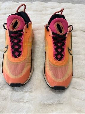 Nike Air Max Orange and Pink Sneakers
